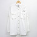 XL★古着 長袖 フィッシング シャツ メンズ 00年代 00s 大きいサイズ ロング丈 白 25dec03