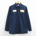 M★古着 ビッグベン 長袖 ワーク シャツ メンズ 90年代 90s DEKALB 紺 25dec03