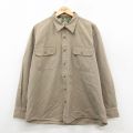 XL★古着 カベラス 長袖 ハンティング シャツ メンズ 00年代 00s 大きいサイズ コットン ベージュ 26jan19