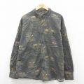 XL★古着 ウールリッチ 長袖 ハンティング シャツ メンズ シカ 大きいサイズ コットン ボタンダウン 濃グレー他 26jan19
