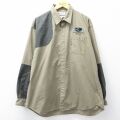 XL★古着 コロンビア 長袖 ハンティング シャツ メンズ 00年代 00s サファリクラブ 大きいサイズ ロング丈 コットン ベージュ 26feb24