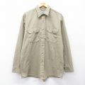 XL★古着 ローバックス 長袖 ワーク 90年代 90s 大きいサイズ ベージュ 26mar07