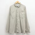XL★古着 コロンビア 長袖 フィッシング シャツ メンズ 00年代 00s リップストップ 大きいサイズ 薄ベージュ【spe】 26mar11