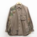 XL★古着 ラングラー 長袖 ハンティング シャツ メンズ 00年代 00s リアルツリー 大きいサイズ コットン 茶他 26mar11