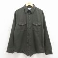 L★古着 ビッグヤンク 長袖 ワーク シャツ メンズ 80年代 80s 濃緑 26mar18