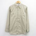 XL★古着 Wear Guard 長袖 ワーク シャツ メンズ 90年代 90s USA製 ベージュ他 ストライプ 26mar27