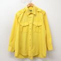 XL★古着 長袖 ワーク シャツ メンズ 00年代 00s 大きいサイズ 黄 26apr04
