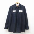 XL★古着 レッドキャップ 長袖 ワーク シャツ メンズ 00年代 00s CSP 紺 26apr04
