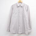 90s 長袖ワークシャツ ストライプ グレー L | 古着