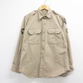 50s ミリタリーシャツ ベージュ L | 古着