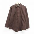 ディッキーズ 90s 長袖ワークシャツ ブラウン L | 古着