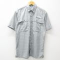 半袖フィッシングシャツ グレーチェック XL | 古着