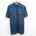 ディッキーズ 90s 半袖ワークシャツ ネイビー XL | 古着