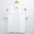 半袖ワークシャツ 消防署 ホワイト XL | 古着