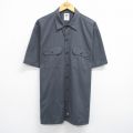 ディッキーズ 半袖ワークシャツ グレー XL | 古着
