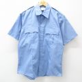 XL★古着 リバティ 半袖 ワーク シャツ メンズ 薄紺 ネイビー 25jun05 中古 トップス