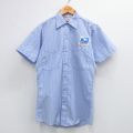 S★古着 半袖 ワーク シャツ メンズ 90年代 90s USPS USA製 薄紺他 ネイビー ストライプ 25jun12 中古 トップス