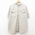 XL★古着 コロンビア COLUMBIA 半袖 フィッシング シャツ メンズ 00年代 00s ケテルワン 酒 大きいサイズ コットン 薄ベージュ カーキ 25jun16 中古 トップス