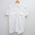XL★古着 半袖 ワーク シャツ メンズ 90年代 90s USA製 白 ホワイト 25jul04 中古 トップス