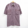 XL★古着 カベラス 半袖 ワーク シャツ メンズ 00年代 00s 大きいサイズ ロング丈 コットン 紫 パープル 【spe】 25jul05 中古 トップス