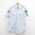 S★古着 半袖 ミリタリー シャツ メンズ 80年代 80s USAF 薄紺 ネイビー 25aug23 中古 トップス