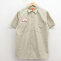 L★古着 レッドキャップ 半袖 ワーク シャツ メンズ 80年代 80s USA製 ベージュ 26apr13