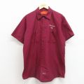 XL★古着 レッドキャップ 半袖 ワーク シャツ メンズ 00年代 00s Facility エンジ 26apr13