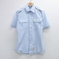 M★古着 半袖 ミリタリー シャツ メンズ 00年代 00s USA製 薄紺 26apr25