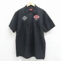 レッドキャップ 00s 半袖ワークシャツ Session ブラック XL | 古着