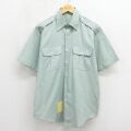 XL★古着 半袖 ミリタリー シャツ メンズ 90年代 90s USA製 カーキ【spe】 26may22