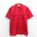ディッキーズ 半袖ワークシャツ レッド M | 古着