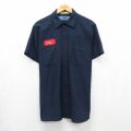 CINTAS 90s 半袖ワークシャツ ネイビー XL | 古着