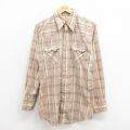 M★古着 DEE CEE 長袖 ウエスタン シャツ メンズ 80年代 80s USA製 薄エンジ チェック 25oct30 中古 トップス
