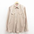 【20%OFF】ELY 80s 長袖ウエスタンシャツ ベージュ XL | 古着