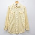 M★古着 長袖 ウエスタン シャツ メンズ 90年代 90s コットン USA製 黄 26apr01