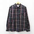 L★古着 リーバイス Levis 長袖 ウエスタン シャツ メンズ 黒他 チェック 26apr06