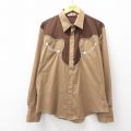 M★古着 長袖 ウエスタン シャツ メンズ 80年代 80s 茶他 26apr06