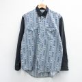 ウエスタンシャツ 90s ネイティブ柄 グレー L | 古着