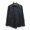90s 長袖ウエスタンシャツ ブラック メンズS相当 | 古着