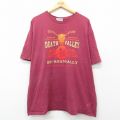 00s 半袖Tシャツ バイク バーガンディ XL | 古着