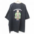 XL★古着 ハーレーダビッドソン Harley Davidson 半袖 Tシャツ メンズ マウイ 石像 バイク 大きいサイズ ロング丈 コットン クルーネック 黒 ブラック 【spe】 25jun12 中古