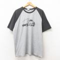 XL★古着 オールドネイビー OLD NAVY 半袖 ビンテージ Tシャツ メンズ 00年代 00s トラック 大きいサイズ ツートンカラー クルーネック グレー 霜降り 25jun19 中古