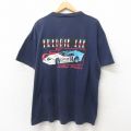 ジャージーズ 80s 半袖Tシャツ レーシングカー ネイビー XL | 古着