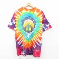ヘインズ 00s 半袖Tシャツ バス タイダイ オレンジ L | 古着