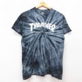 スラッシャー 半袖Tシャツ タイダイ ネイビー L | 古着
