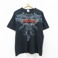 L★古着 半袖 Tシャツ メンズ バイクトーバーフェスト コットン クルーネック 黒 ブラック 25jul19 中古