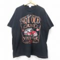 半袖Tシャツ 消防車 ブラック XL | 古着