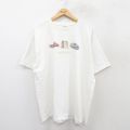XL★古着 ギャップ GAP 半袖 ビンテージ Tシャツ メンズ 90年代 90s ガソリンスタンド 大きいサイズ コットン クルーネック USA製 白 ホワイト 25jul26 中古
