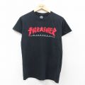 S★古着 半袖 Tシャツ メンズ スラッシャー コットン クルーネック 黒 ブラック 25jul26 中古