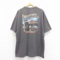 XL★古着 ハーレーダビッドソン Harley Davidson 半袖 Tシャツ メンズ TOMB 大きいサイズ クルーネック グレー 霜降り 25aug05 中古